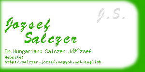 jozsef salczer business card